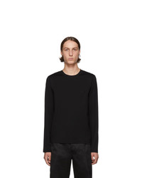 Мужская черная футболка с длинным рукавом от Prada