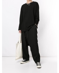 Мужская черная футболка с длинным рукавом от Yohji Yamamoto