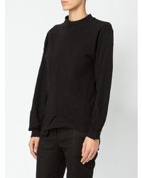 Женская черная футболка с длинным рукавом от Aganovich
