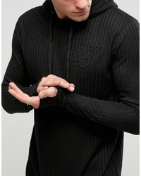 Мужская черная футболка с длинным рукавом от Siksilk