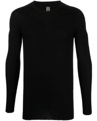 Мужская черная футболка с длинным рукавом от Rick Owens