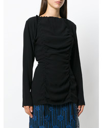 Женская черная футболка с длинным рукавом от Marni