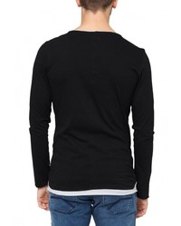 Мужская черная футболка с длинным рукавом от s.Oliver Denim
