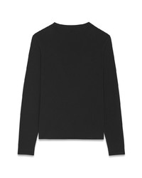 Мужская черная футболка с длинным рукавом от Saint Laurent