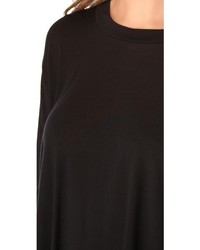 Женская черная футболка с длинным рукавом от Pencey