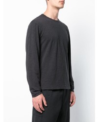 Мужская черная футболка с длинным рукавом от Alex Mill