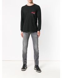 Мужская черная футболка с длинным рукавом от Local Authority