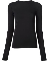 Женская черная футболка с длинным рукавом от The Row