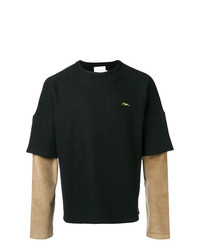 Мужская черная футболка с длинным рукавом от The Silted Company