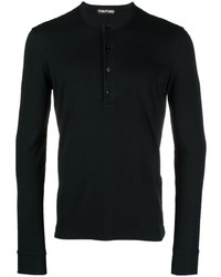 Мужская черная футболка с длинным рукавом от Tom Ford