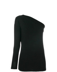 Женская черная футболка с длинным рукавом от Tomas Maier