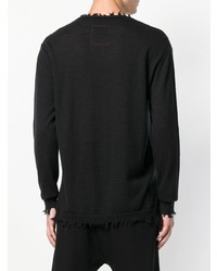 Мужская черная футболка с длинным рукавом от Uma Wang