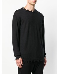 Мужская черная футболка с длинным рукавом от Uma Wang