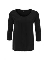 Женская черная футболка с длинным рукавом от United Colors of Benetton