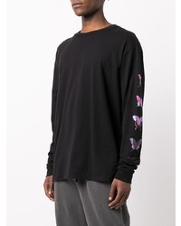 Мужская черная футболка с длинным рукавом от John Elliott