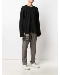 Мужская черная футболка с длинным рукавом от Rick Owens DRKSHDW