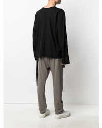 Мужская черная футболка с длинным рукавом от Rick Owens DRKSHDW