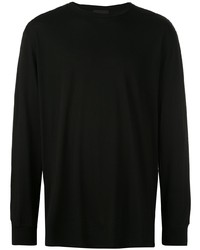 Мужская черная футболка с длинным рукавом от WARDROBE.NYC