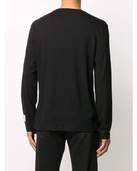 Мужская черная футболка с длинным рукавом от Zadig & Voltaire