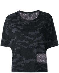 Женская черная футболка с камуфляжным принтом от Marc Jacobs