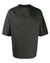 Мужская черная футболка с круглым вырезом в вертикальную полоску от Alchemy