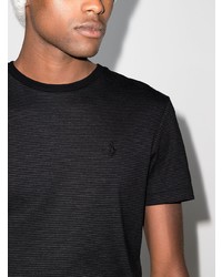 Мужская черная футболка с круглым вырезом в горизонтальную полоску от Polo Ralph Lauren