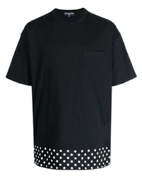 Мужская черная футболка с круглым вырезом в горошек от Comme des Garcons Homme
