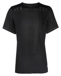 Мужская черная футболка с круглым вырезом в сеточку от adidas
