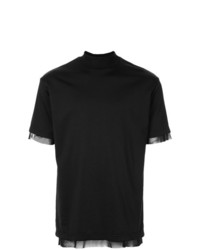 Мужская черная футболка с круглым вырезом в сеточку от Kolor