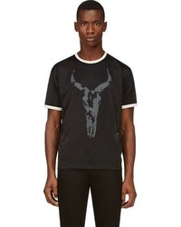 Мужская черная футболка с круглым вырезом в сеточку от Marc by Marc Jacobs