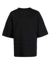 Мужская черная футболка с круглым вырезом в стиле пэчворк от Simone Rocha