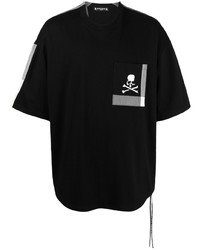 Мужская черная футболка с круглым вырезом в шотландскую клетку от Mastermind Japan