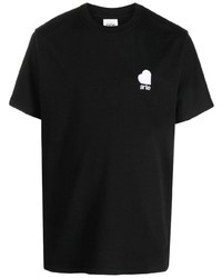 Мужская черная футболка с круглым вырезом с вышивкой от ARTE