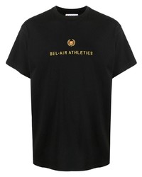 Мужская черная футболка с круглым вырезом с вышивкой от BEL-AIR ATHLETICS