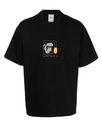 Мужская черная футболка с круглым вырезом с вышивкой от Bethany Williams