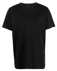 Мужская черная футболка с круглым вырезом с вышивкой от Billionaire