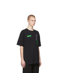 Мужская черная футболка с круглым вырезом с вышивкой от Off-White