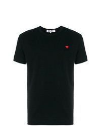 Мужская черная футболка с круглым вырезом с вышивкой от Comme Des Garcons Play