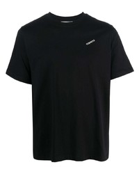 Мужская черная футболка с круглым вырезом с вышивкой от Coperni