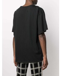 Мужская черная футболка с круглым вырезом с вышивкой от Rhude