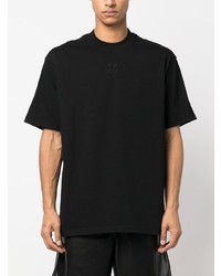 Мужская черная футболка с круглым вырезом с вышивкой от 44 label group