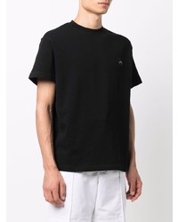 Мужская черная футболка с круглым вырезом с вышивкой от A-Cold-Wall*