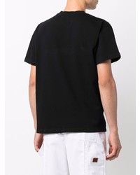 Мужская черная футболка с круглым вырезом с вышивкой от A-Cold-Wall*