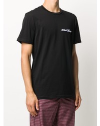 Мужская черная футболка с круглым вырезом с вышивкой от Moschino