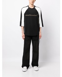 Мужская черная футболка с круглым вырезом с вышивкой от Mastermind Japan
