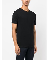 Мужская черная футболка с круглым вырезом с вышивкой от Paul Smith