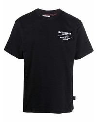 Мужская черная футболка с круглым вырезом с вышивкой от Gcds