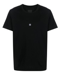 Мужская черная футболка с круглым вырезом с вышивкой от Givenchy