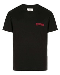 Мужская черная футболка с круглым вырезом с вышивкой от Kent & Curwen