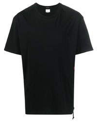 Мужская черная футболка с круглым вырезом с вышивкой от Ksubi